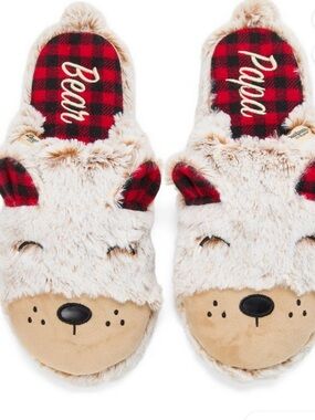 BRAND NEW Dearfoams Cozy Comfort Matching Family Bear Slippers Size Men’s 9/10